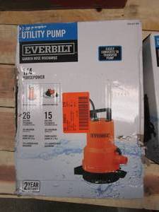 lot 865 image: EVERBILT 14 HP 2-in-1 Utility Pump (OPEN BOX)