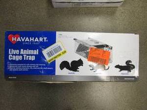 lot 871 image: HAVAHART Small 2-Door Professional Live Animal Cage Trap for Rat, Squirrel, Chipmunk, and Weasel (OPEN BOX)