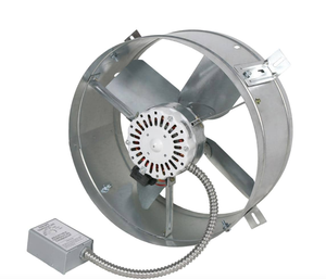 lot 792 image: MAXXAIR 1300 CFM Mill Electric Powered Gable Mount Electric Attic Fan (OPEN BOX)