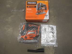 lot 930 image: RIDGID 18V OCTANE Brushless Cordless Jig Saw (Tool Only), R8832B - LIKE NEW