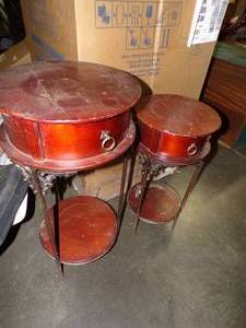lot 41 image: Pair of Vintage Plant Stands