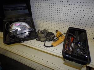 lot 58 image: Skil Saw, Drill, Jig Saw, and Parts