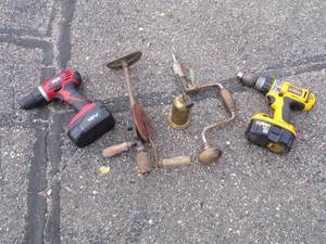 lot 62 image: Vintage Torch, Drills, and Cordless Drills