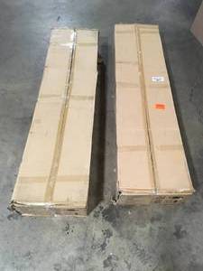 Lot of 2 Husky Ready-to-Assemble 24-Gauge Steel Freestanding Garage Cabinet in Black (30 in. W x 72 in. H x 18 in. D) Customer Returns See Terms on Auction