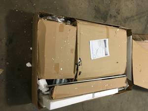 Husky 46 in. Adjustable Height Work Table with 2-Drawers in Black Customer Returns See Terms on Auction