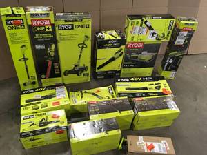 Pallet of Ryobi Lawn Care Power Items Various Models and Conditions  Customer Returns See Terms on Auction