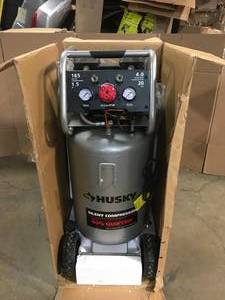 Husky 20 Gal. Vertical Electric-Powered Silent Air Compressor  Customer Returns See Terms on Auction