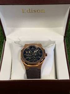 lot 26 image: New Edison Roadster Octagon Watch $845 Retail