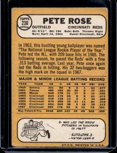 lot 4 image: 1968 Topps Pete Rose #230