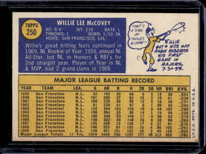lot 5 image: 1970 Topps Willie McCovey #250