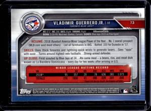 lot 45 image: 2019 Bowman Chrome Vladimir Guerrero Jr. Rookie #73