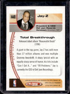 lot 47 image: 2006 Topps Total Jay-Z Rookie #440