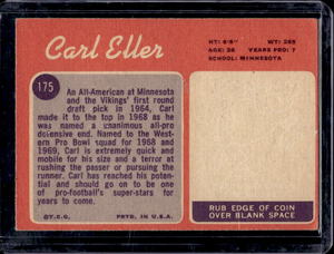 lot 105 image: 1970 Topps Carl Eller #175