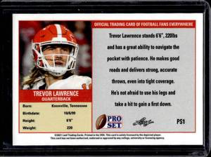 lot 143 image: 2021 Leaf Pro Set Trevor Lawrence Rookie #PS1