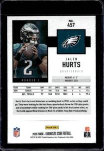 lot 51 image: 2020 Score Chrome Jalen Hurts Rookie #457
