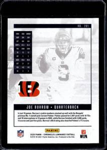 lot 53 image: 2020 Luminance Joe Burrow Rookie #201