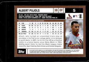 lot 65 image: 2002 Topps All Rookie Cup Albert Pujols #5