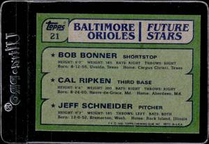 lot 66 image: 1982 Topps Cal Ripken Jr. Rookie #21