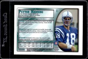 lot 79 image: 1998 Bowman Chrome Peyton Manning Rookie #1