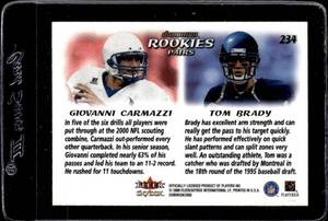 lot 80 image: 2000 Skybox Dominion Tom Brady Rookie #234