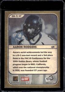 lot 81 image: 2005 Press Pass Old School Aaron Rodgers Rookie #17