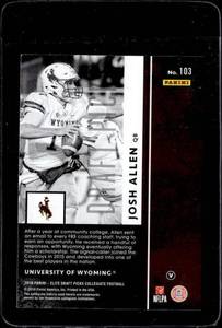 lot 84 image: 2018 Donruss Elite Josh Allen Rookie #103