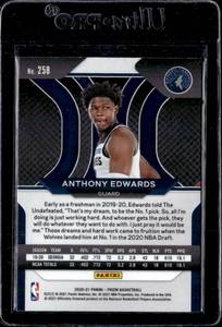 lot 89 image: 2020 Prizm Anthony Edwards Rookie #258