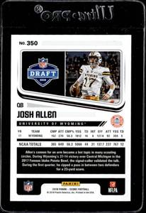 lot 154 image: 2018 Score Josh Allen Rookie #350
