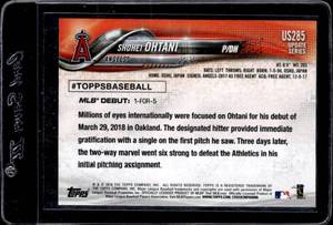 lot 161 image: 2018 Topps Update Shohei Ohtani Rookie #US285