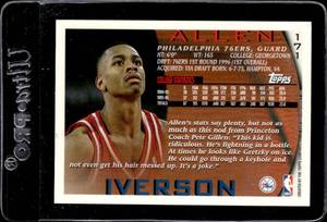 lot 165 image: 1996 Topps Allen Iverson Rookie #171