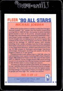 lot 169 image: 1990 Fleer All Star Michael Jordan #5