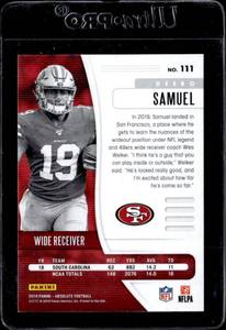 lot 171 image: 2019 Absolute Deebo Samuel Rookie #111