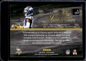 lot 172 image: 2020 Select Justin Jefferson Rookie #SCR-9
