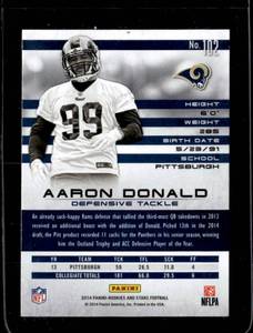 lot 179 image: 2014 Rookies & Stars Longevity Aaron Donald Rookie #102