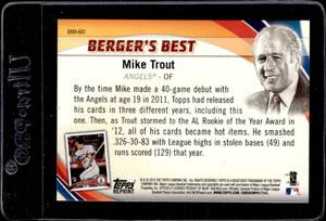 lot 185 image: 2016 Topps Bergers Best Mike Trout 2011 Topps Update Rookie #BB-60
