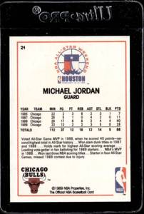 lot 191 image: 1989 Hoops All Star Michael Jordan #21