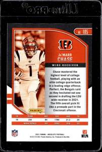 lot 193 image: 2021 Absolute Green JaMarr Chase Rookie #105