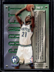 lot 218 image: 1995 Fleer Metal Kevin Garnett Rookie #167