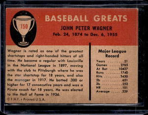 lot 229 image: 1961 Fleer Greats Honus Wagner #150