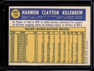 lot 233 image: 1970 Topps Harmon Killebrew #150