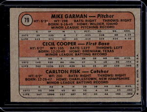 lot 235 image: 1972 Topps Carlton Fisk Rookie #79