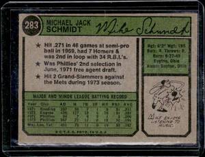 lot 239 image: 1974 Topps Mike Schmidt #283