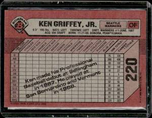 lot 243 image: 1989 Bowman Ken Griffey Jr. Rookie #220