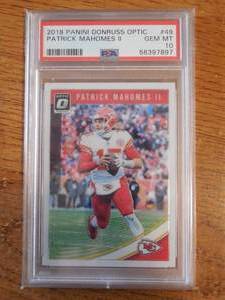 lot 155 image: PSA 10 2018 Donruss Optic Patrick Mahomes #49 2nd Year Card