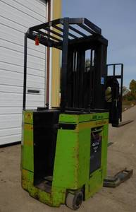 lot 10 image: Clark NP20 Narrow Aisle Electric Stand Up Reach Truck