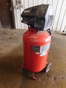 lot 38 image: Craftsman 33 Gallon Vertical Air Compressor - For parts or Repair