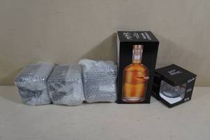 lot 41 image: Lucky Shot Whiskey Decanter and Rocks Glass Set - Embedded Bullet