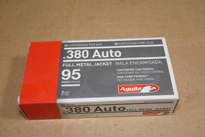lot 53 image: 50 Aguila .380 Auto 95 Gr FMJ Ammo