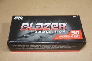 lot 55 image: 50 CCI Blazer 9mm Luger 115 Gr FMJ Aluminum Case Ammo