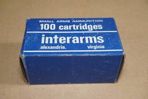 lot 59 image: 100 Interarms 9mm Luger Ball Ammo